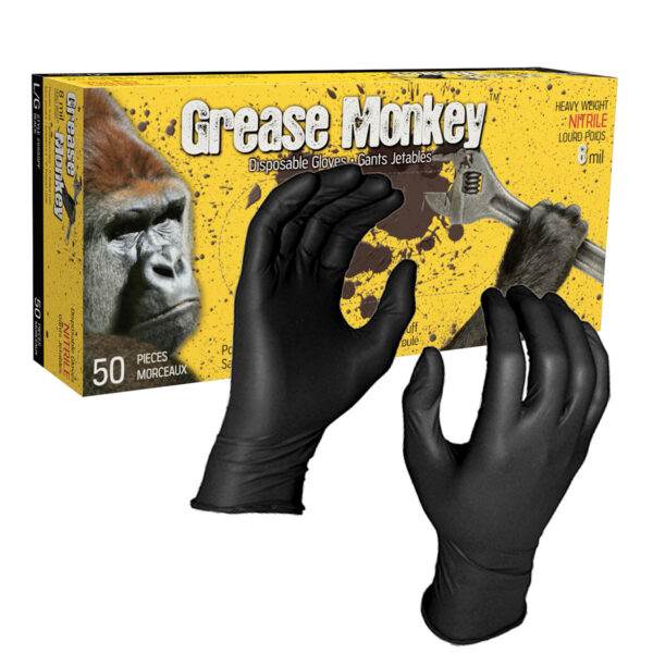 Grease Monkey 5555PF 8 mil einnota hanskar